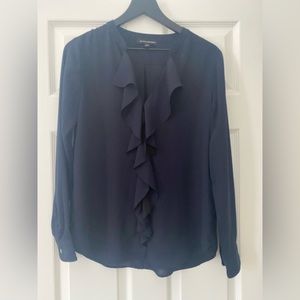 Banana Republic ruffle, v-neck top